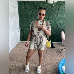 Shein Snakeskin Short Set